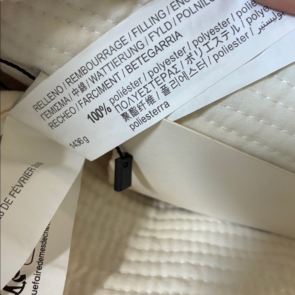 Zara NWT plain knit quilt off white 5115/005 - Picture 4 of 5